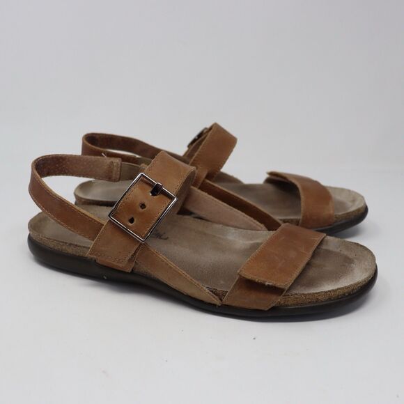 Naot Womens Size 8-8.5 Brown Leather Strappy Comfort Casual Buckle Norah Sandals - Picture 3 of 5